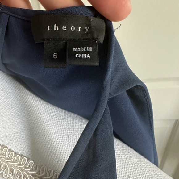 THEORY Womens Sleeveless Dress Lyall Solid Blue - Picture 9 of 9